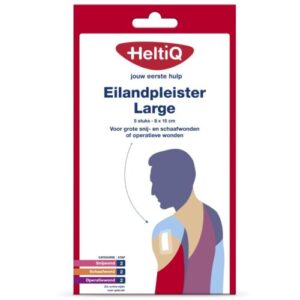 HeltiQ Eilandpleister Large 8 x 15 cm 5 stuks
