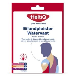 HeltiQ Eilandpleister Watervast 9 x 10 cm 4 stuks